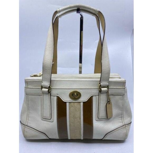 coach leather white shoulder bag - Picture 2 of 12